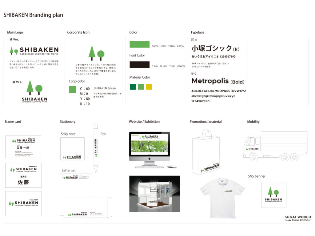 Branding Design for SHIBAKEN Co.,Ltd.